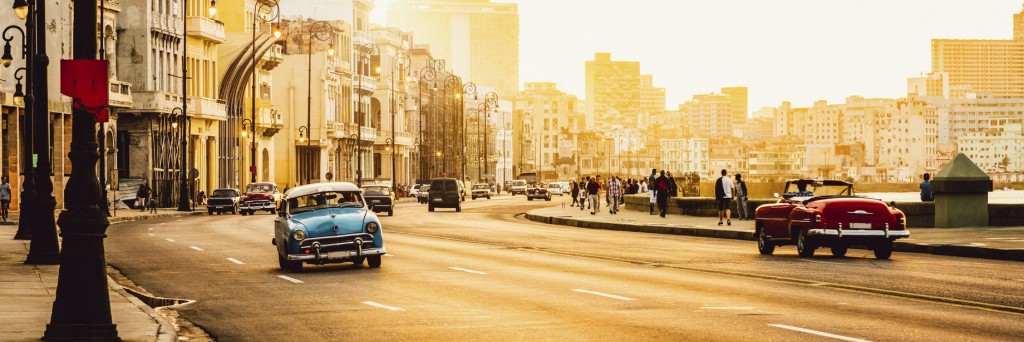 Traffic at Malecon, Havana, Cuba